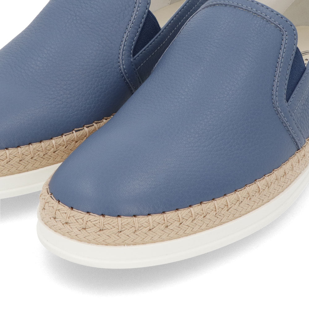 TOD’S スリッポン エスパドリーユ ブルー レザー