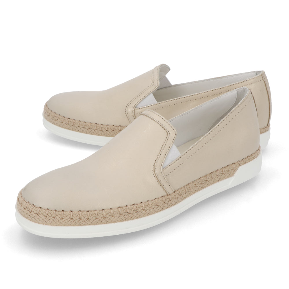 トッズ TOD’S スリッポン ベージュ レザー ユニセックス