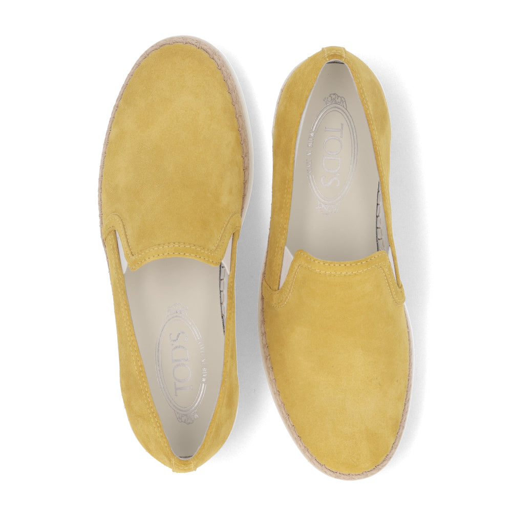 トッズ TOD’S スリッポン イエロー スエード ユニセックス