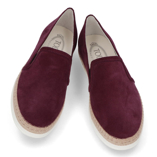 TOD’S スリッポン エスパドリーユ パープル スエード