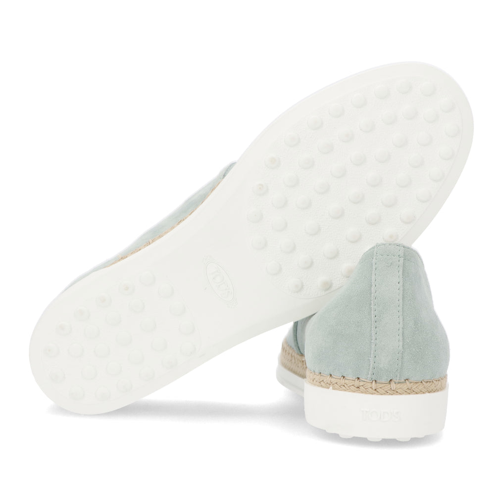 TOD’S スリッポン エスパドリーユ ライトブルー スエード