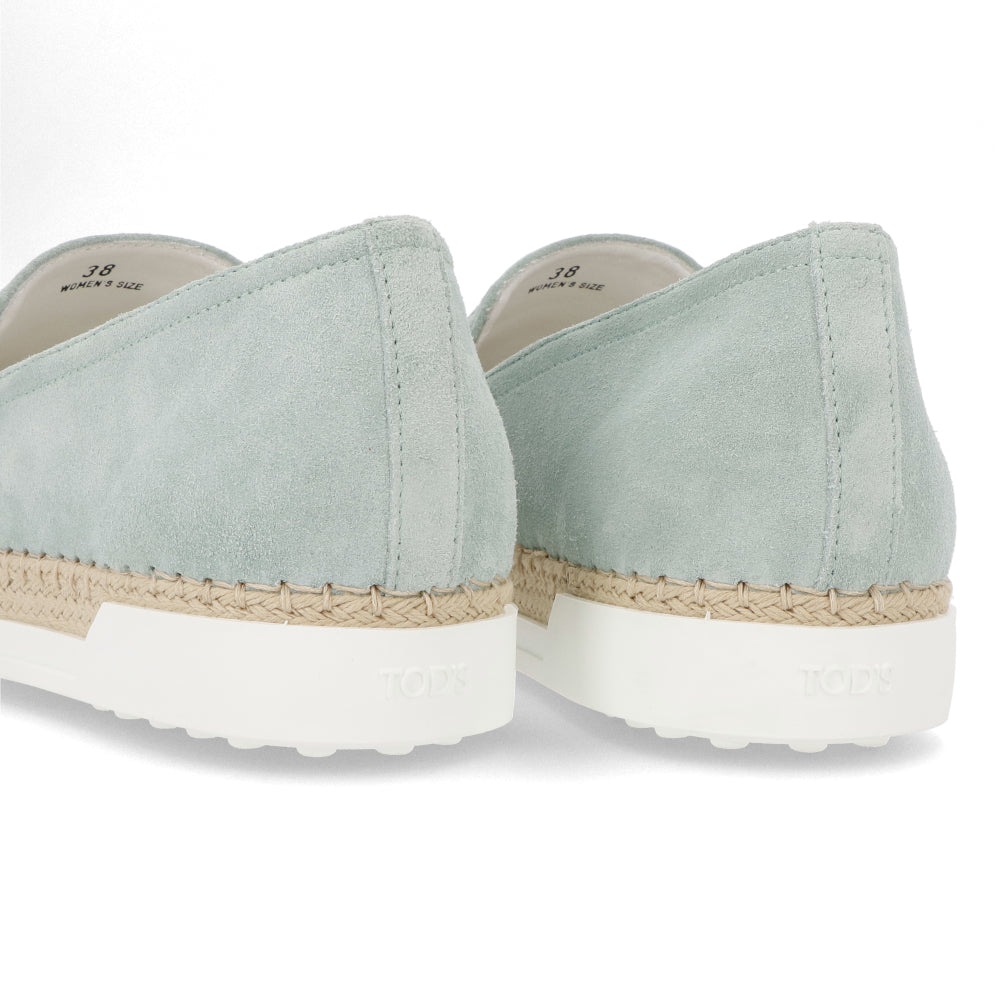 TOD’S スリッポン エスパドリーユ ライトブルー スエード