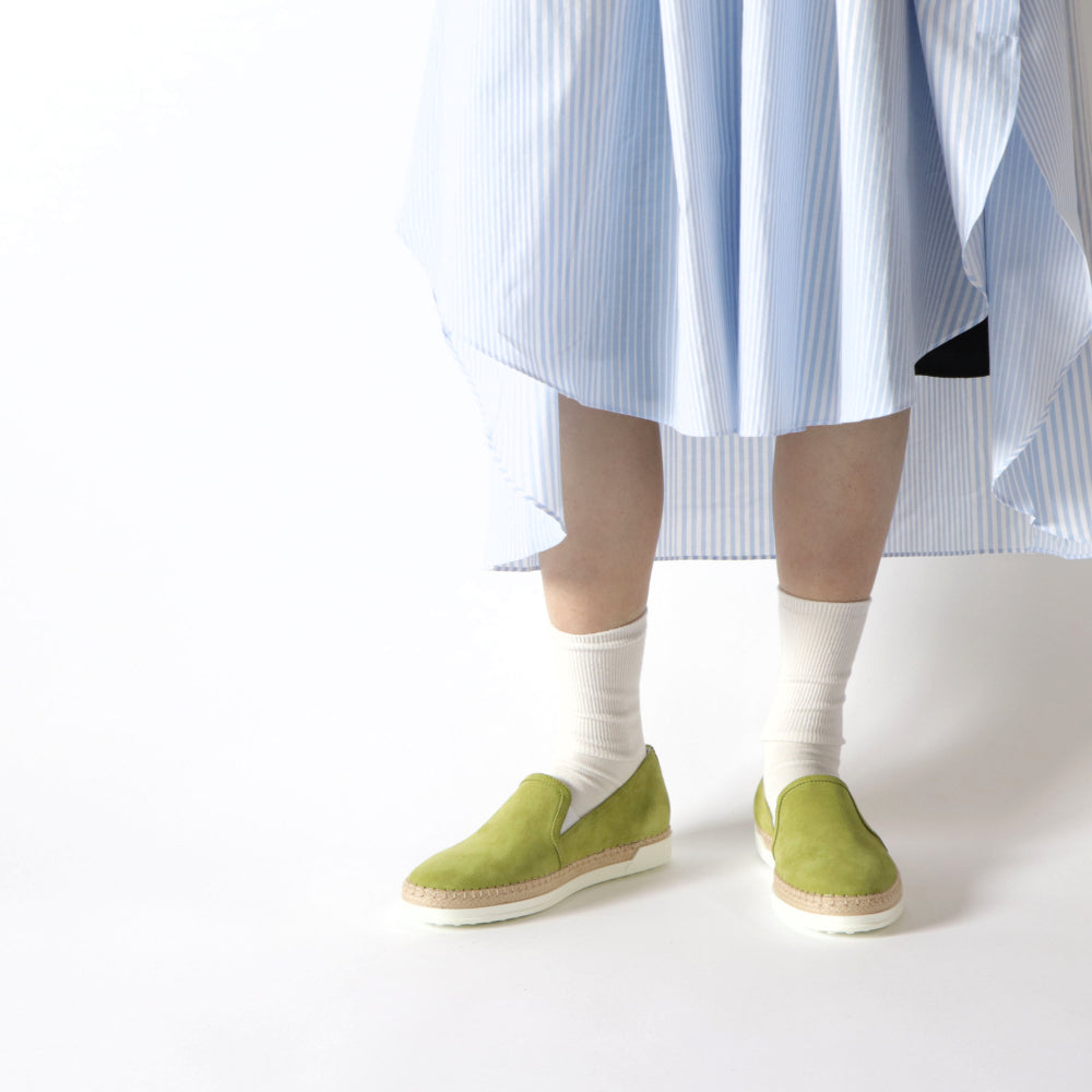 TOD’S スリッポン エスパドリーユ グリーン スエード