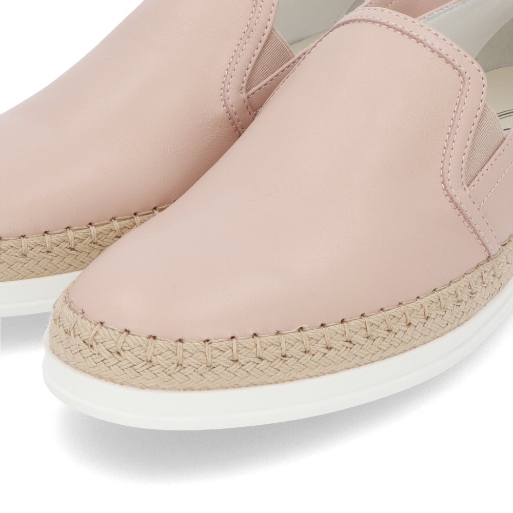 トッズ スリッポン スニーカー レディース エスパドリーユ GOMMA RAFIA TV PANTOFOLA PELLE JUS BALLERINA ピンク レザー フラット XXW0TV0J97ZJUS M011