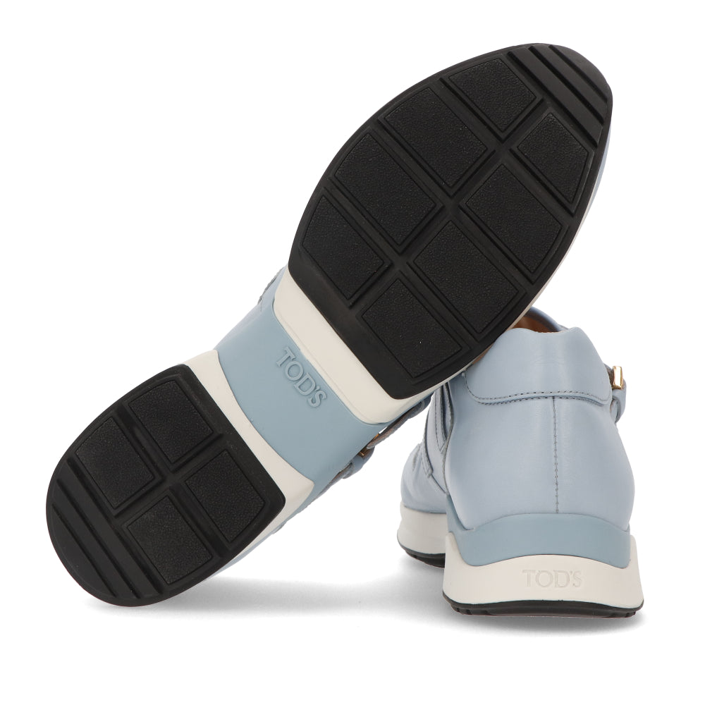 TOD’S スニーカー スリッポン ライトブルー レザー