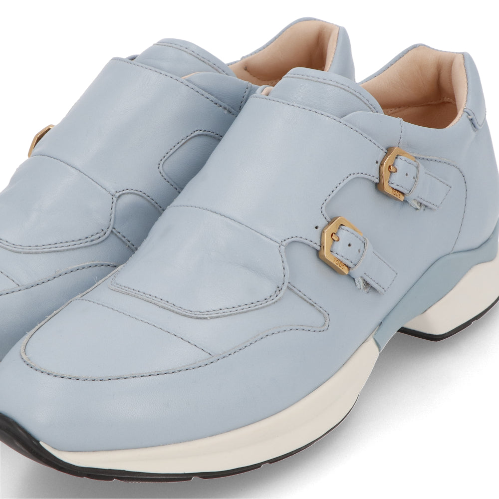 TOD’S スニーカー スリッポン ライトブルー レザー