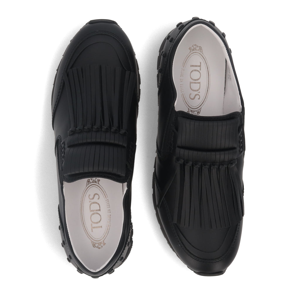 TOD’S スニーカー スリッポン ブラック フリンジ ローカット