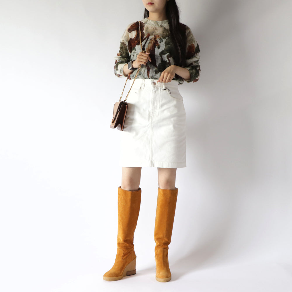 トッズ TOD’S ブーツ ZEPPA PARA H85 18B STIVALE TUBO BYE ブラウン ハイヒール
