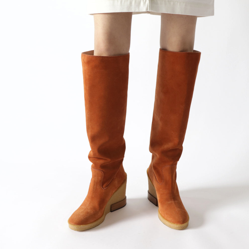 トッズ TOD’S ブーツ ZEPPA PARA II85 18B STIVALE TUBO BYE RUGGINE SCURO ブラウン ハイヒール