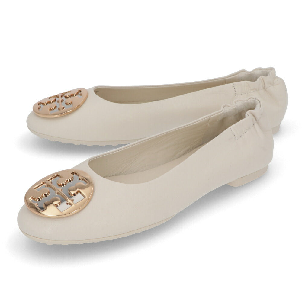 トリー バーチ Tory Burch シューズ パンプス レディース CLAIRE BALLET クレア バレエ アイボリー レザー ラバー バレエシューズ ダブルT ヒールなし 146119 104