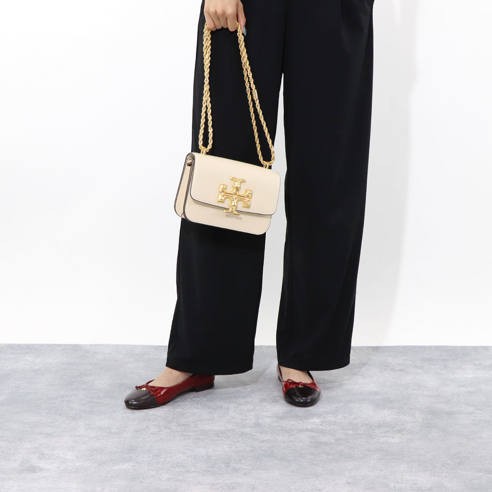 トリー バーチ Tory Burch シューズ パンプス レディース CAP TOE BALLET キャップ トゥバレエ ダークブラウン×レッド レザー バレエシューズ ダブルT ヒールなし 154510 200