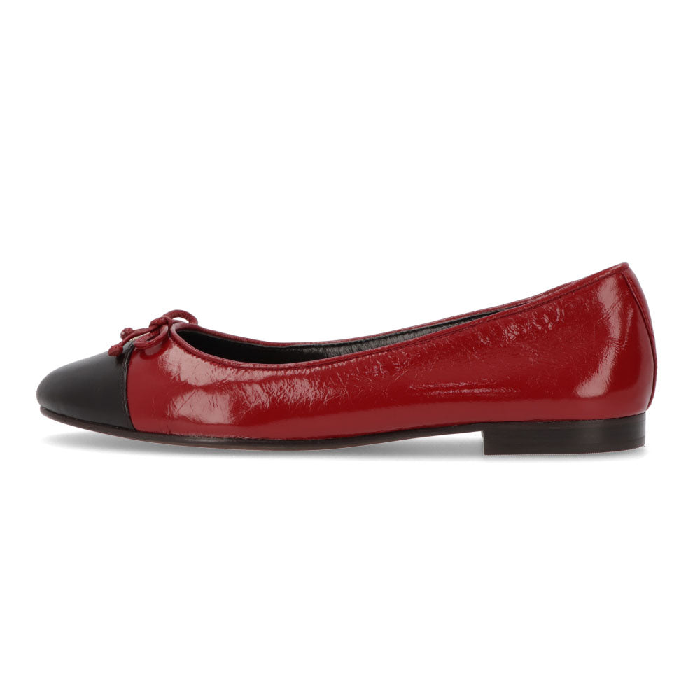 トリー バーチ Tory Burch シューズ パンプス レディース CAP TOE BALLET キャップ トゥバレエ ダークブラウン×レッド レザー バレエシューズ ダブルT ヒールなし 154510 200