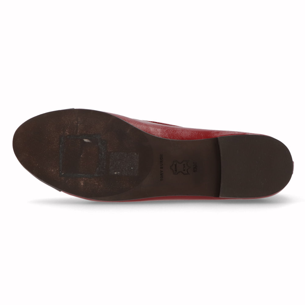 トリー バーチ Tory Burch シューズ パンプス レディース CAP TOE BALLET キャップ トゥバレエ ダークブラウン×レッド レザー バレエシューズ ダブルT ヒールなし 154510 200