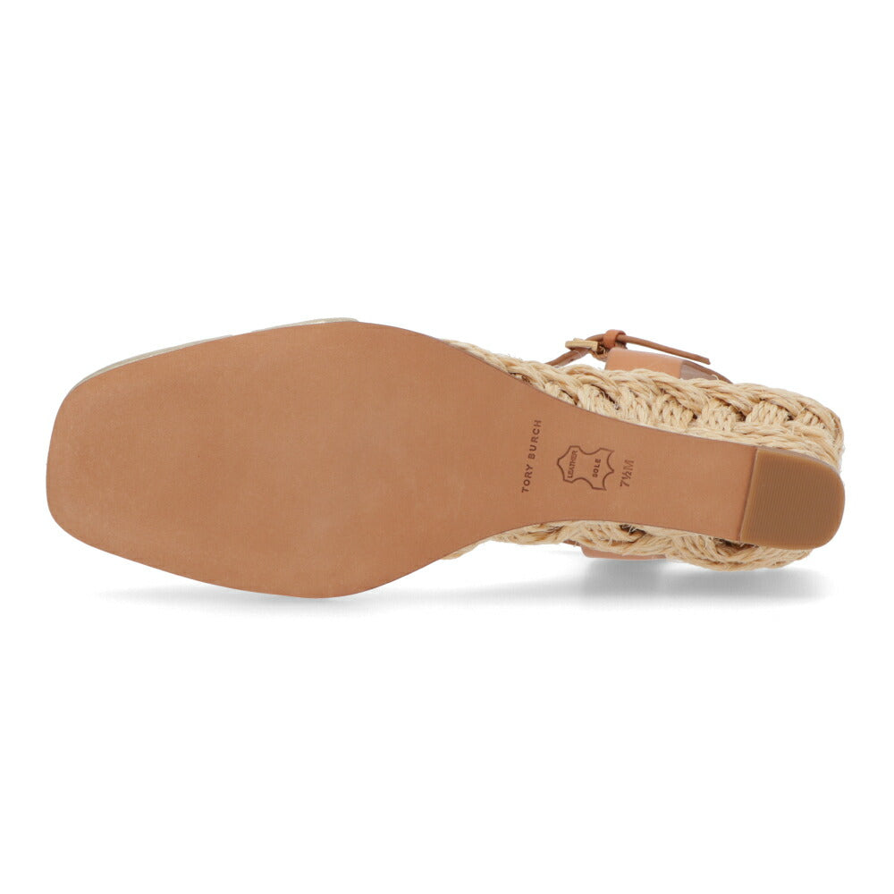 トリー バーチ Tory Burch シューズ サンダル レディース CLOSED TOE MID ESPADRILLE ゴールド レザー エスパドリーユ アンクルストラップ付き ヒールあり 150881 700