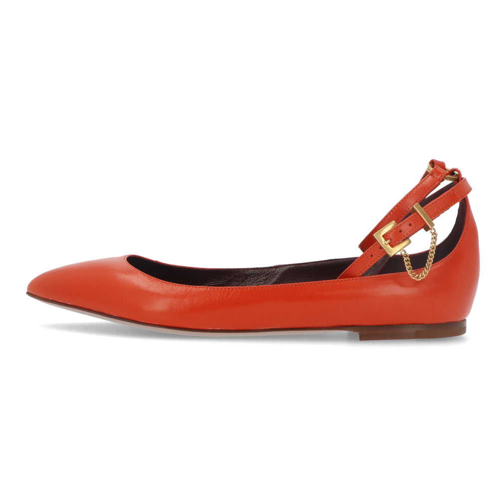 ヴァレンティノ VALENTINO ストラップ付きパンプス SW0S0S65 UFL LB8 レディース オレンジ ポインテッドトゥ ローヒール 新品