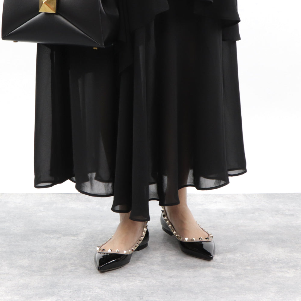 ヴァレンティノ パンプス ロックスタッズ バレリーナ