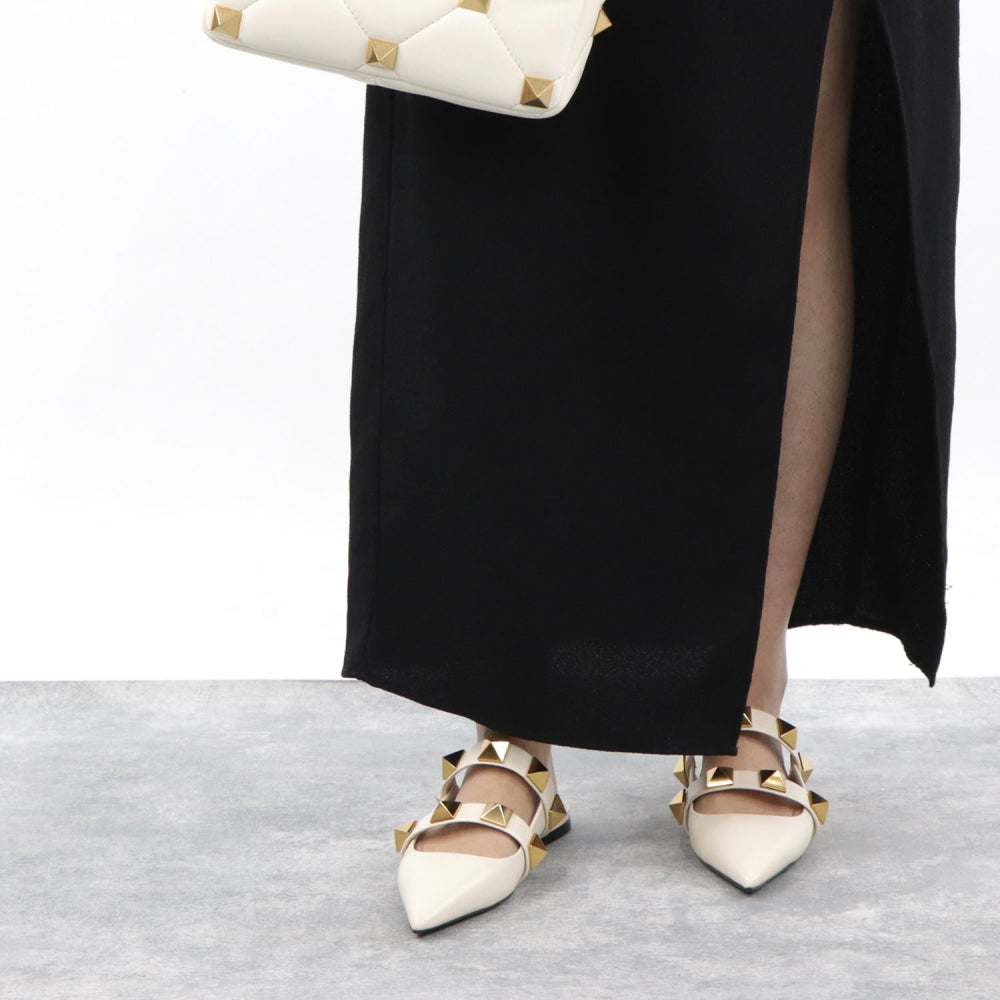 ヴァレンティノ フラットシューズ ローマンスタッズ