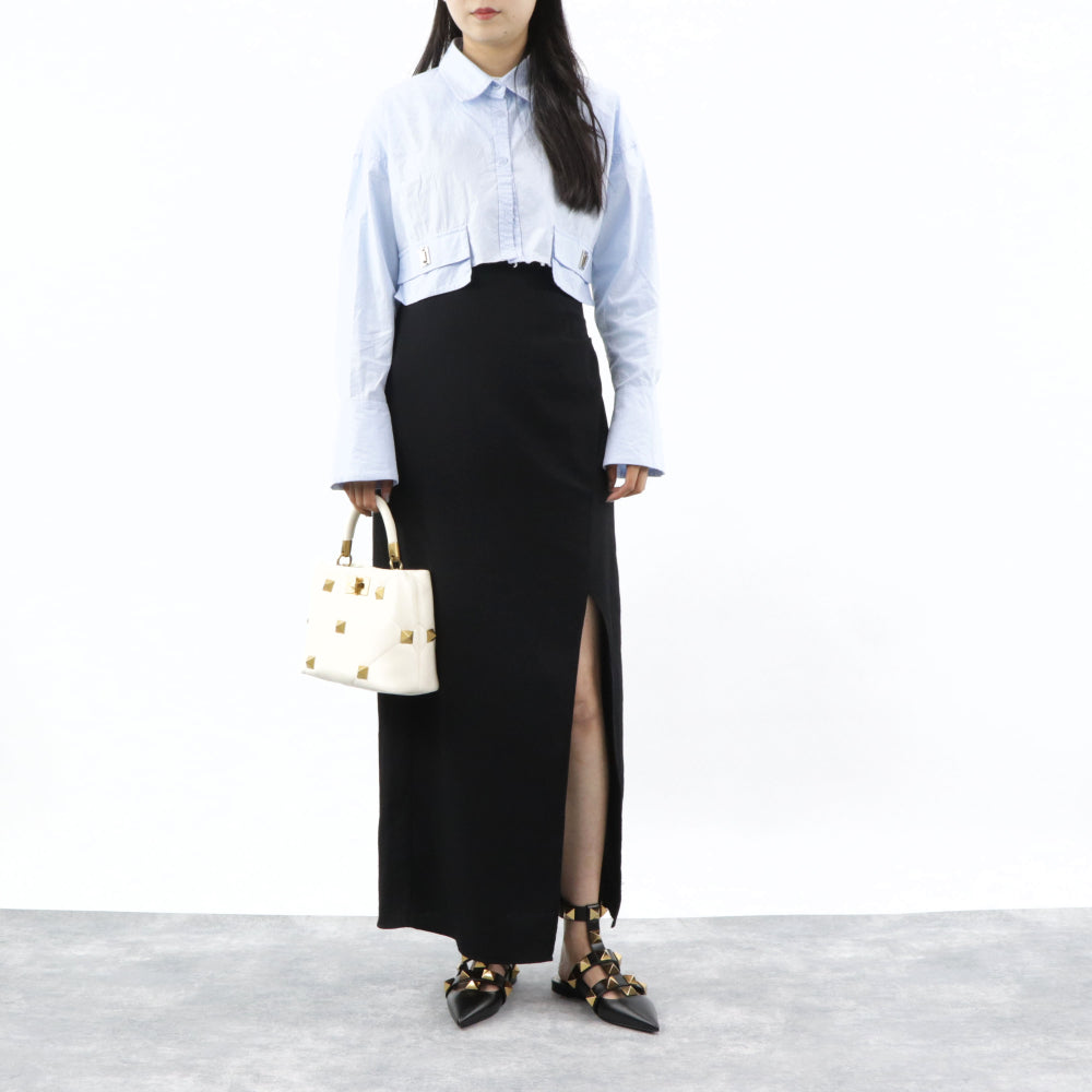 ヴァレンティノ VALENTINO サンダル ヒールなし XW0S0BY5 ZWM 0NO レディース ブラック ホワイト ロックスタッズ