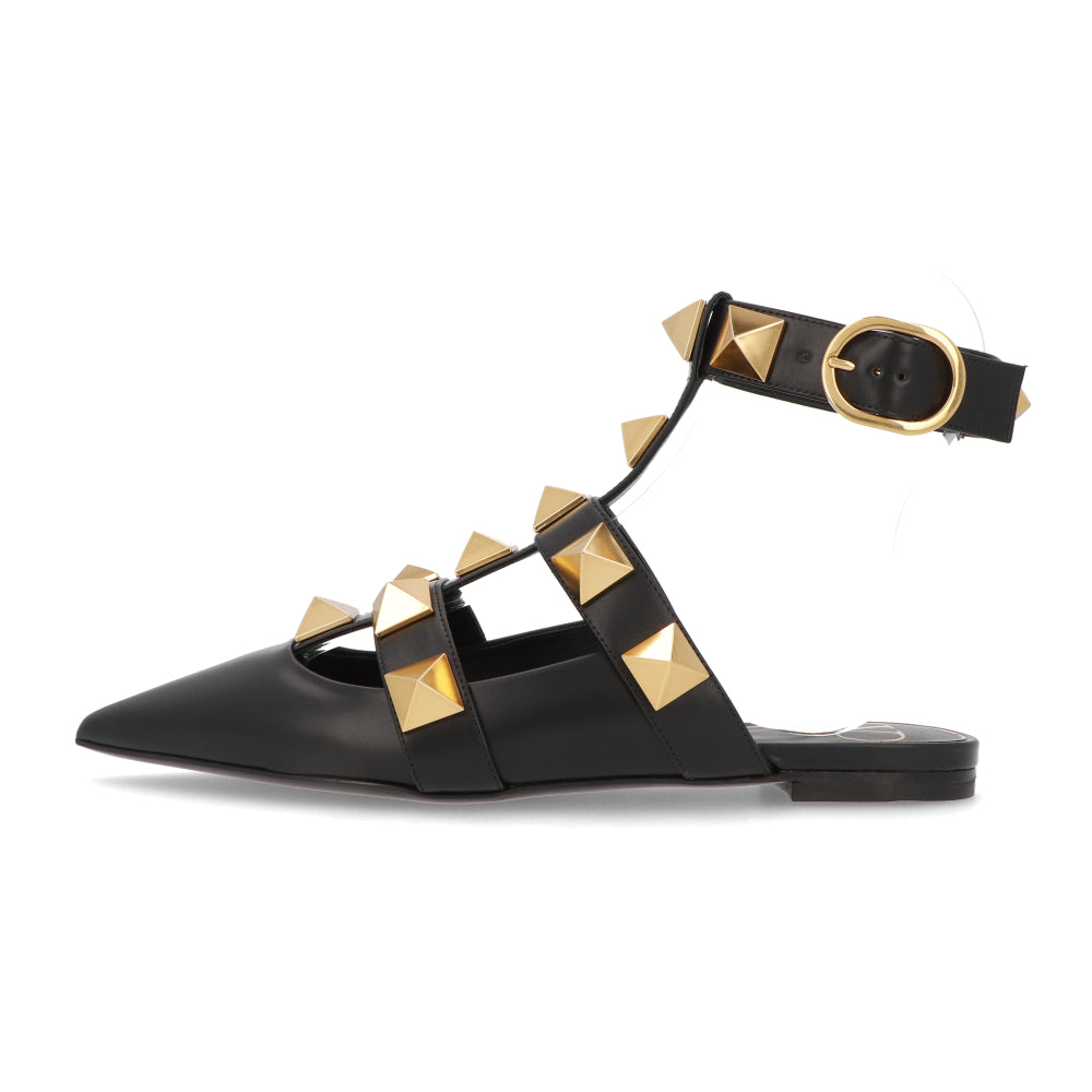 ヴァレンティノ VALENTINO サンダル ヒールなし XW0S0BY5 ZWM 0NO レディース ブラック ホワイト ロックスタッズ