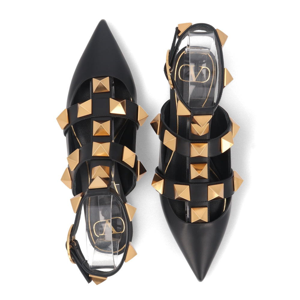 ヴァレンティノ VALENTINO サンダル ヒールなし XW0S0BY5 ZWM 0NO レディース ブラック ホワイト ロックスタッズ