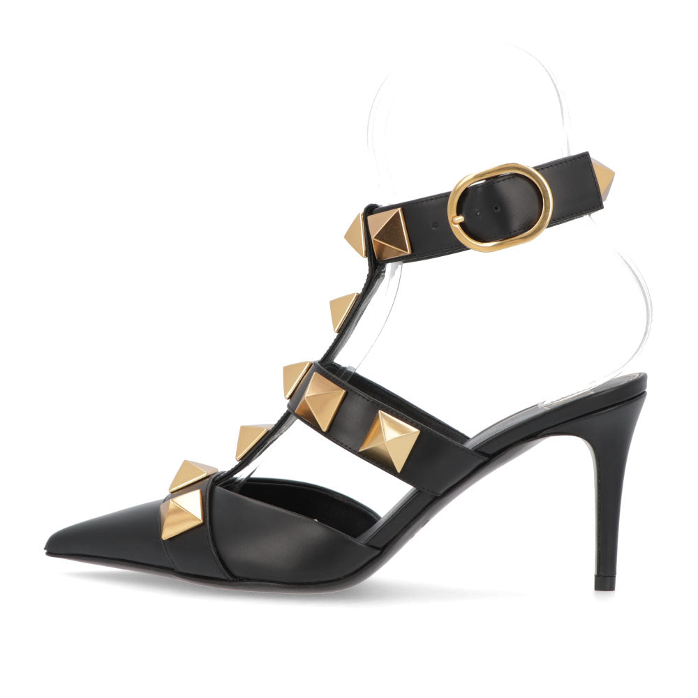 ヴァレンティノ VALENTINO シューズ パンプス レディース ブラック ベージュ アイボリー レザー ローマンスタッズ ポインテッドトゥ ゴールド金具 サンダル ヒールあり 2W2S0CB2ZWM
