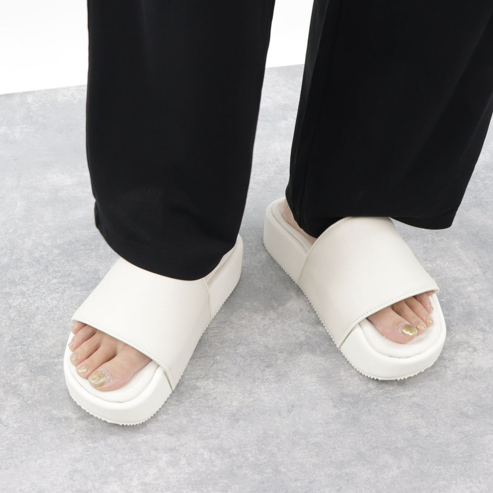 ADIDAS アディダス Y-3 ワイスリー ヨウジヤマモト FZ6402/SLIDES サンダル WHITE オフホワイト 厚底 ビーチサンダル