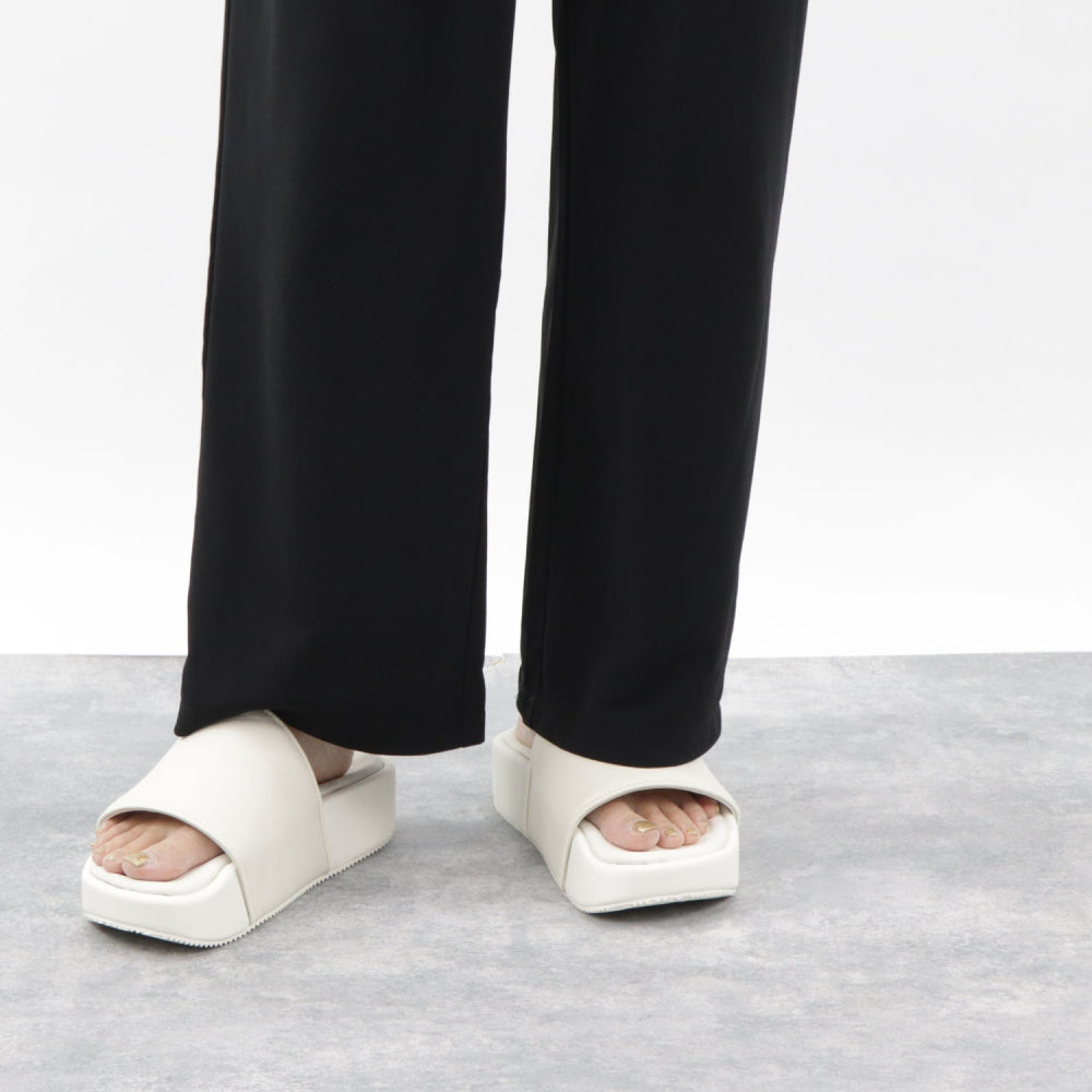 ADIDAS アディダス Y-3 ワイスリー ヨウジヤマモト FZ6402/SLIDES サンダル WHITE オフホワイト 厚底 ビーチサンダル