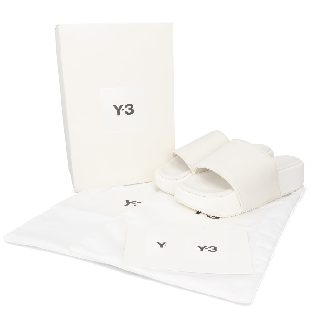 ADIDAS アディダス Y-3 ワイスリー ヨウジヤマモト FZ6402/SLIDES サンダル WHITE オフホワイト 厚底 ビーチサンダル