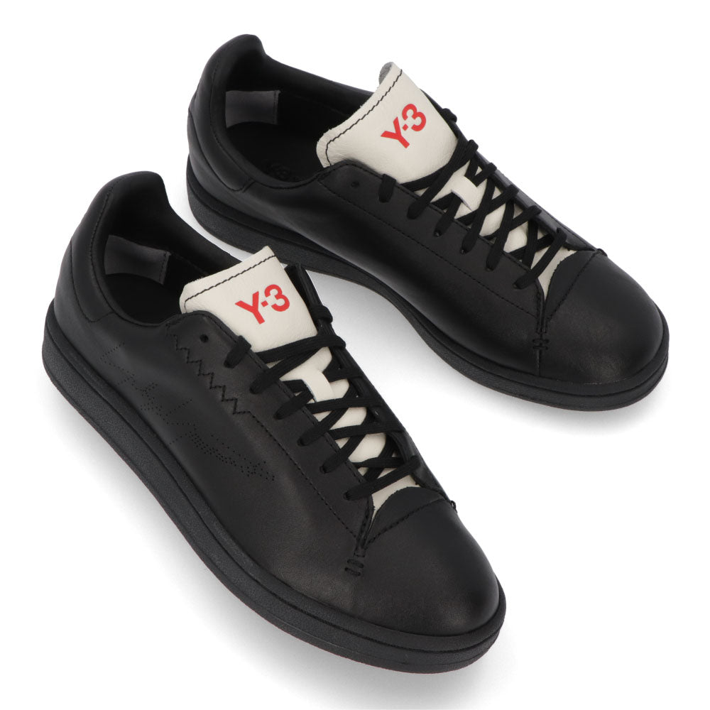 ワイスリー Y-3 シューズ スニーカー メンズ ヨウジコート ブラック レザー ロゴ ツートンカラー ステッチ アディダス ローカット EF2557
