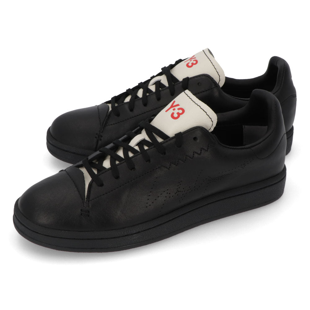 ワイスリー Y-3 シューズ スニーカー メンズ ヨウジコート ブラック レザー ロゴ ツートンカラー ステッチ アディダス ローカット EF2557