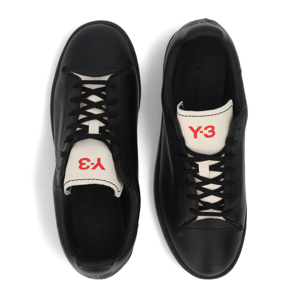 ワイスリー Y-3 シューズ スニーカー メンズ ヨウジコート ブラック レザー ロゴ ツートンカラー ステッチ アディダス ローカット EF2557