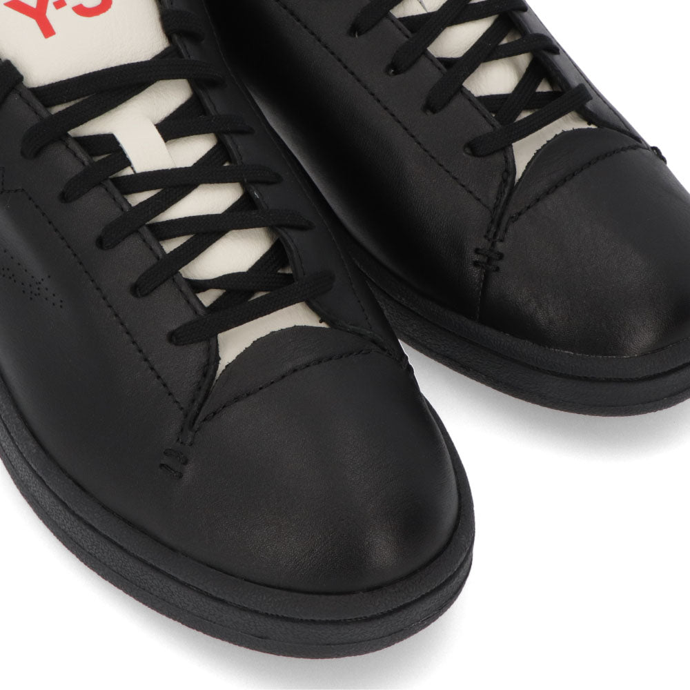 ワイスリー Y-3 シューズ スニーカー メンズ ヨウジコート ブラック レザー ロゴ ツートンカラー ステッチ アディダス ローカット EF2557