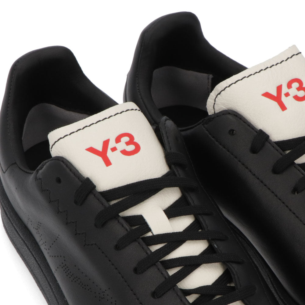 ワイスリー Y-3 シューズ スニーカー メンズ ヨウジコート ブラック レザー ロゴ ツートンカラー ステッチ アディダス ローカット EF2557