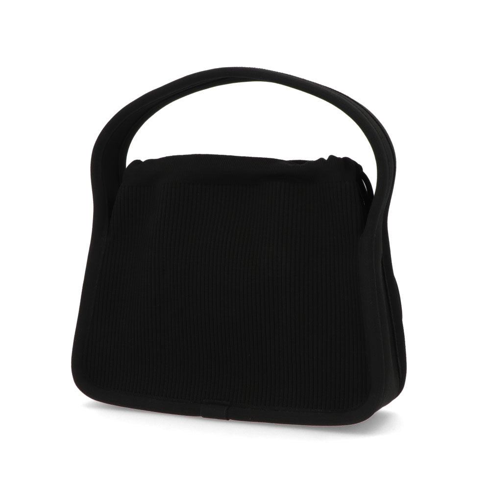 アレキサンダーワン ALEXANDER WANG バッグ ハンドバッグ レディース ブラック ポリエステル ナイロン ロゴ ニット スモールバッグ ドローストリング