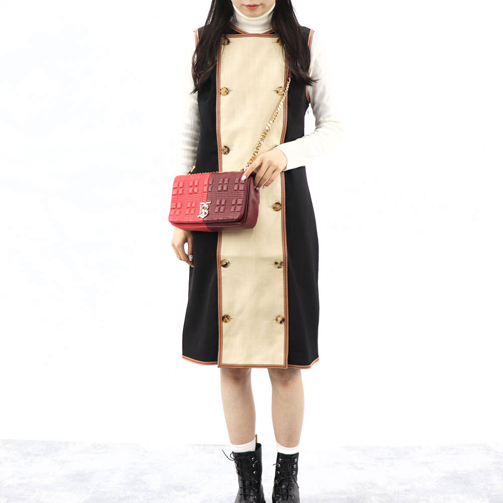 バーバリーショルダーバッグ 8024217 A4587 ダークレッド