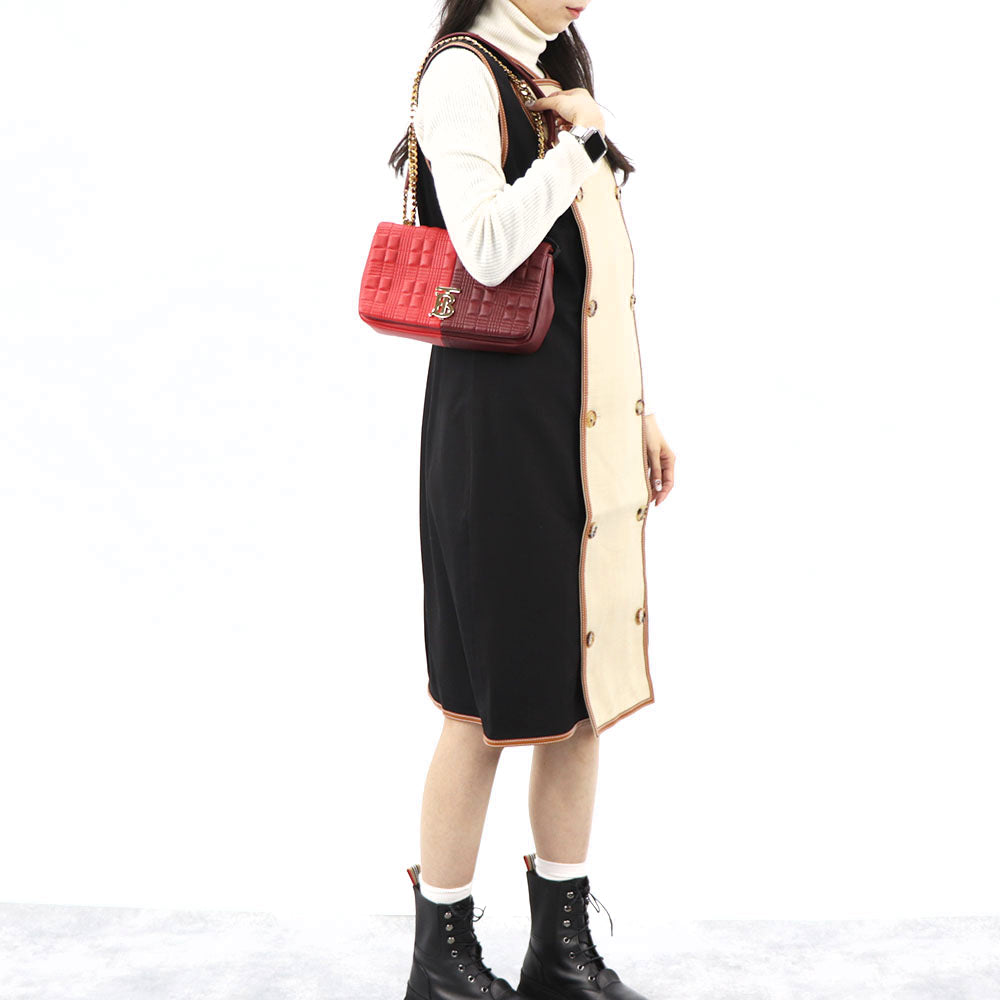 バーバリーショルダーバッグ 8024217 A4587 ダークレッド