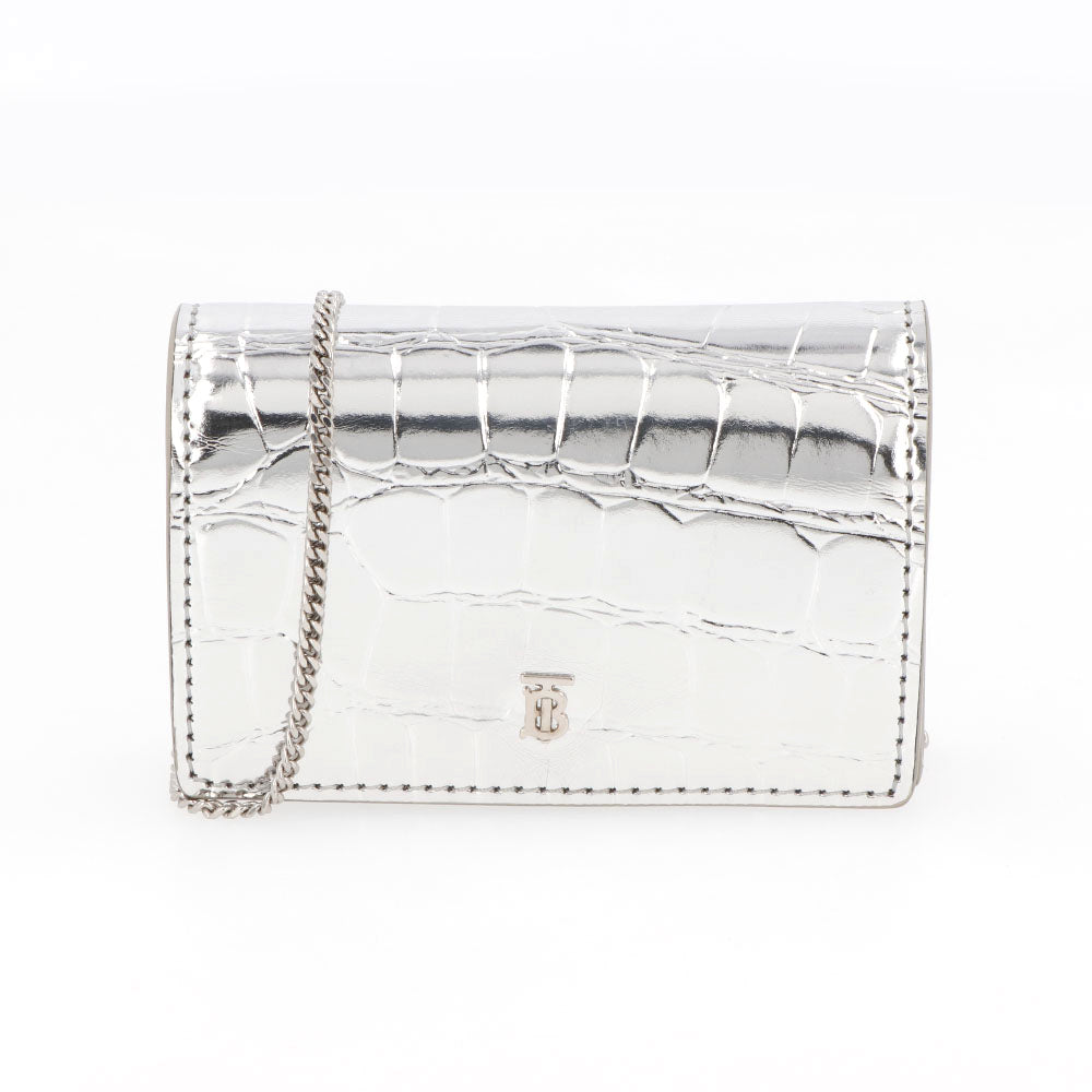 バーバリー BURBERRY ショルダーバッグ 8022565 A1422 レディース A1422 シルバー 財布 コインケース チェーンショルダー