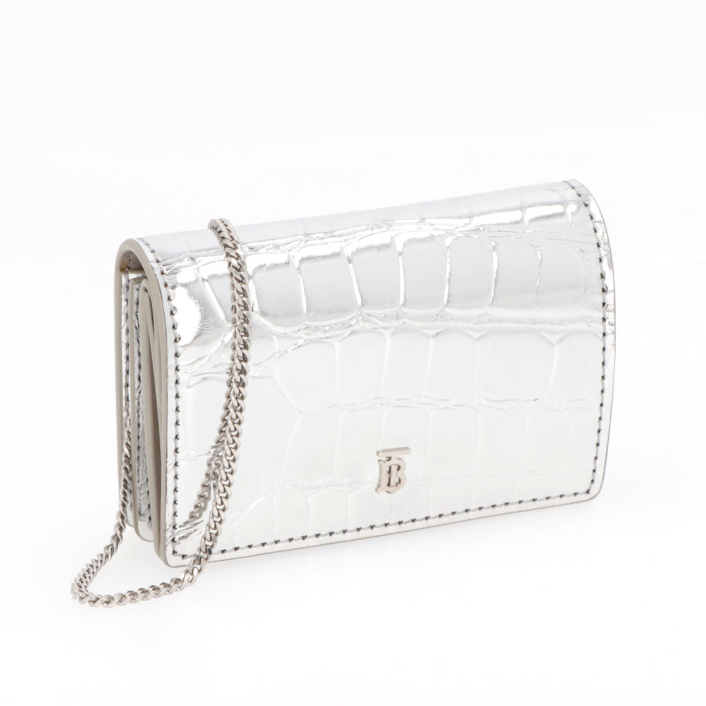 バーバリー BURBERRY ショルダーバッグ 8022565 A1422 レディース A1422 シルバー 財布 コインケース チェーンショルダー
