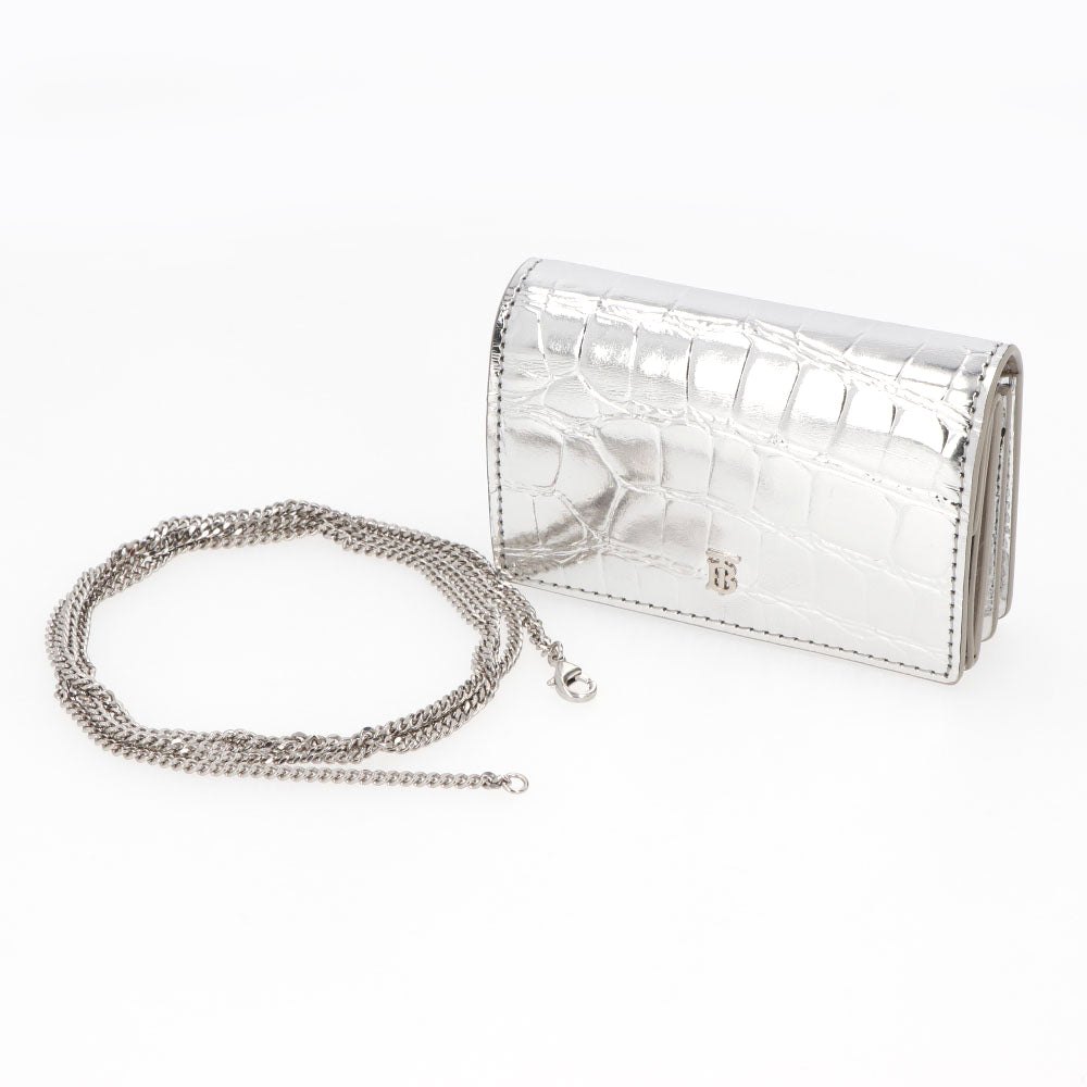 バーバリー BURBERRY ショルダーバッグ 8022565 A1422 レディース A1422 シルバー 財布 コインケース チェーンショルダー