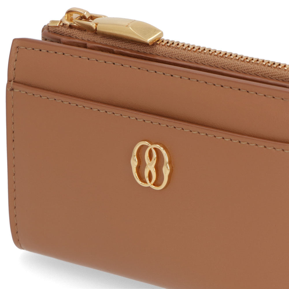 BALLY 二つ折り財布 EMBLEM COMPACT W ブラウン