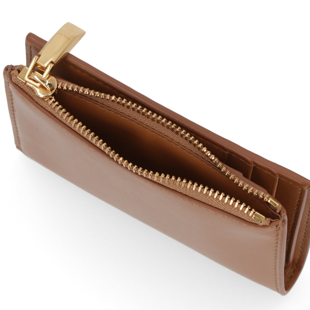 BALLY 二つ折り財布 EMBLEM COMPACT W ブラウン