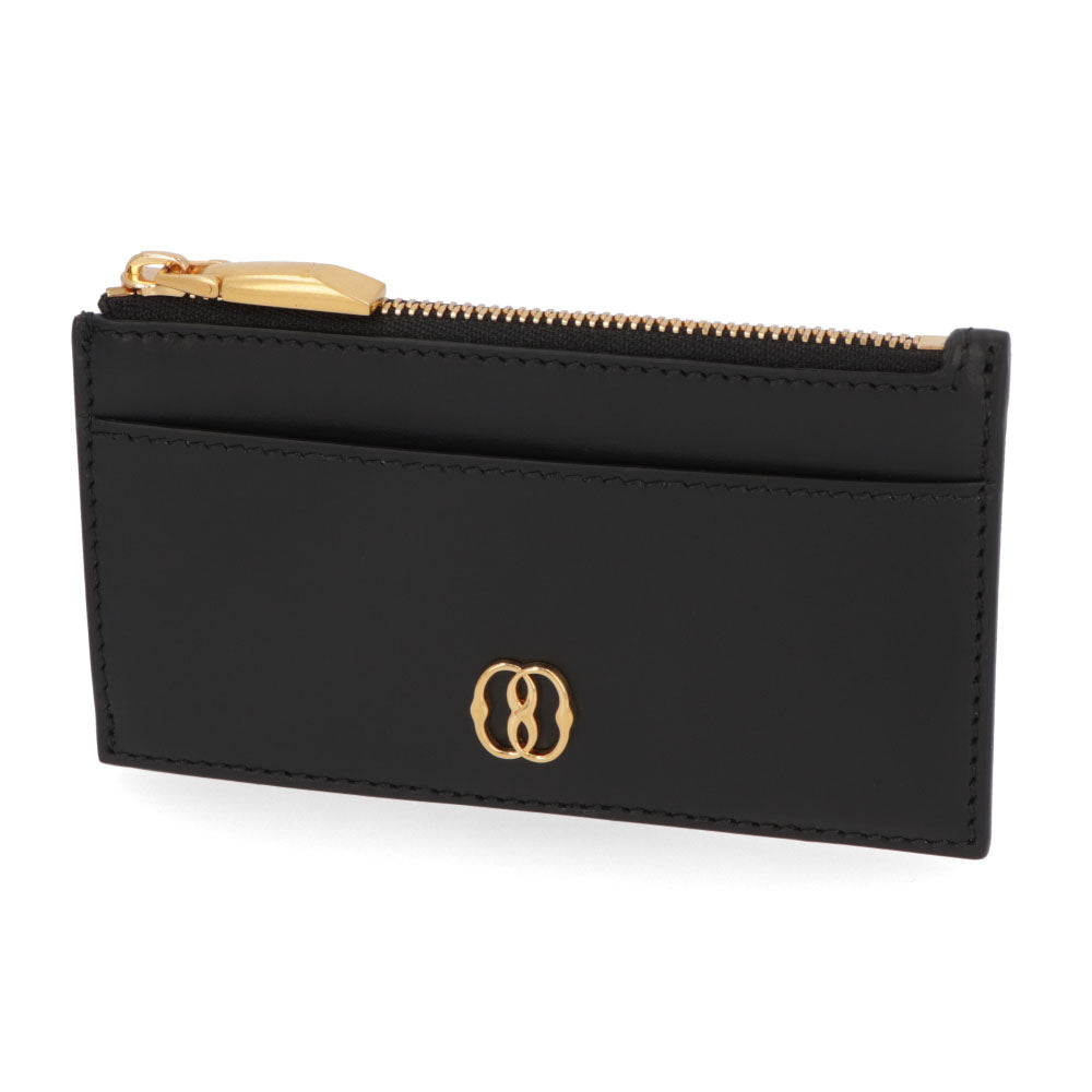 バリー BALLY 財布 小銭入れ・コインケース レディース EMBLEM ZIPPED CH ブラック レザー フラグメントケース カードケース ロゴ シンプル ゴールド金具 ミニ財布 6304800
