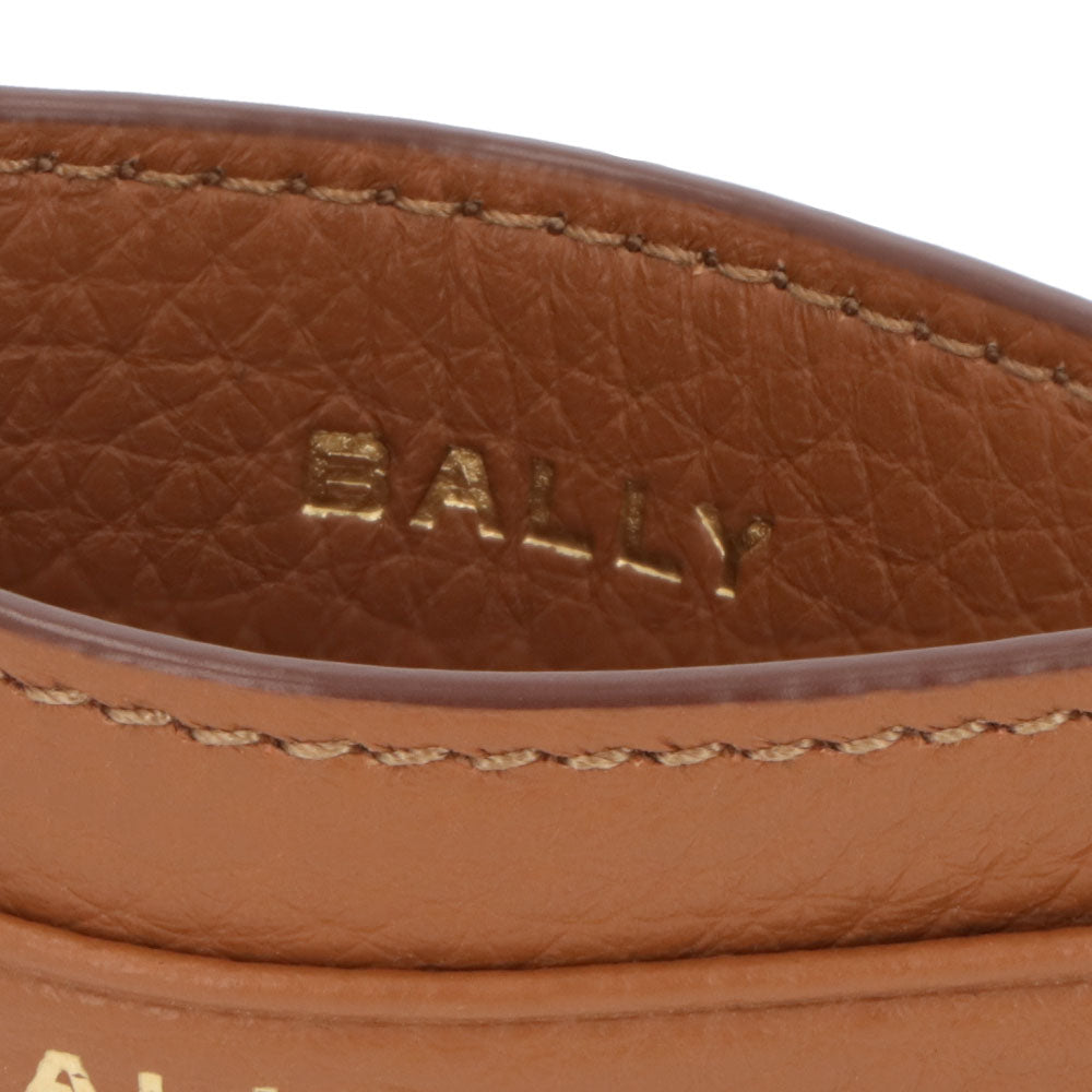 バリー BALLY 雑貨 カードケース ユニセックス Pennant ブラウン レザー ロゴ 柄 総柄 ミニ財布 ブラウン レザー メンズ レディース 6304952