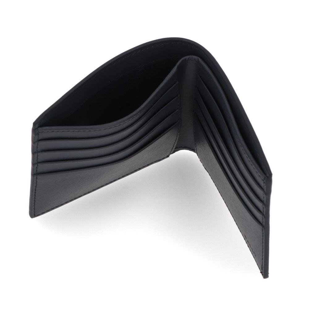 BALLY 二つ折り財布 プリント 航海 カーフレザー