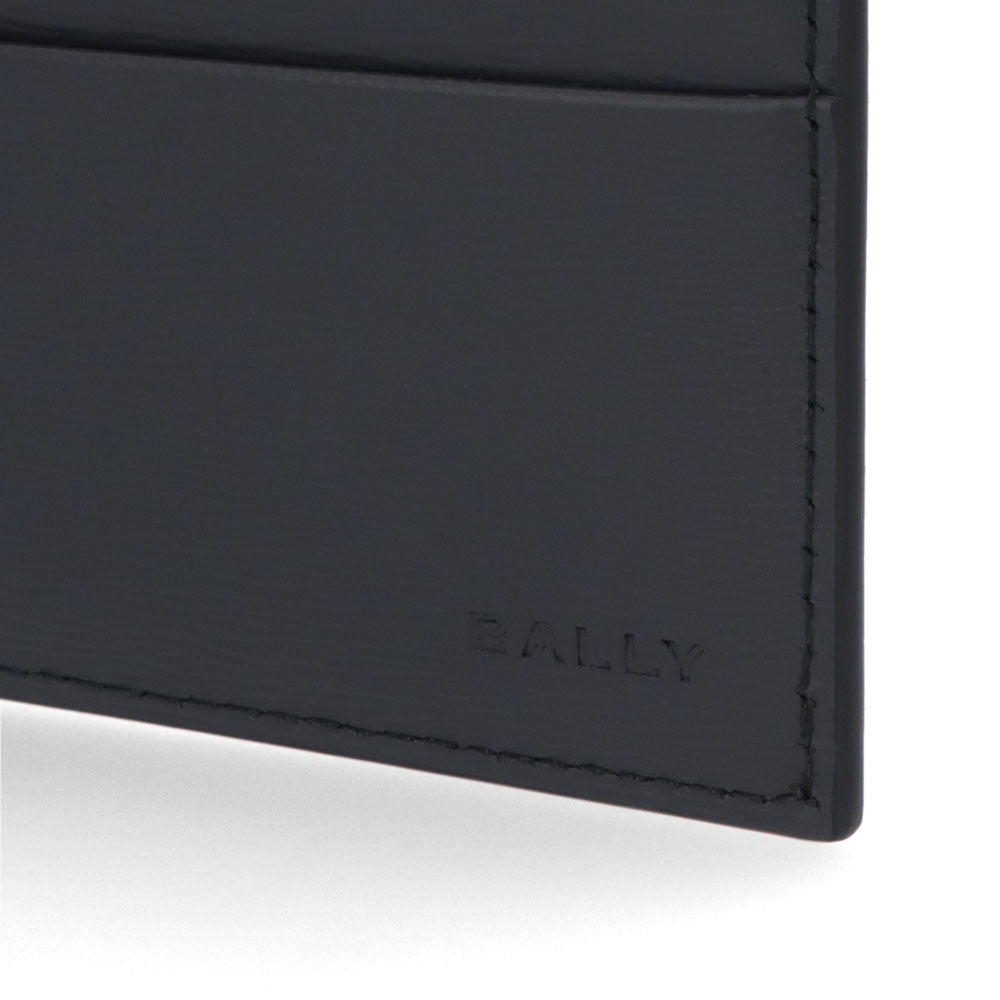 BALLY 二つ折り財布 プリント 航海 カーフレザー