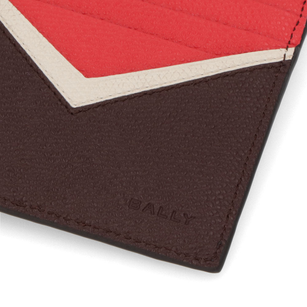バリー BALLY 財布 二つ折り財布 メンズ ボルドー レザー ロゴ シンプル 無地 ウォレット 小銭入れなし FLAG_BIFOLD 8CCN/I8P1P