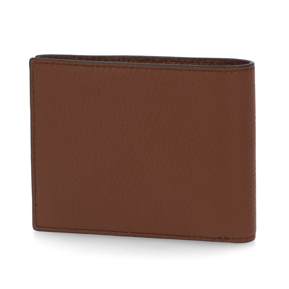 バリー BALLY 財布 二つ折り財布 メンズ 761346612296 ブラウン ネイビー レザー ロゴ シンプル ストライプデザイン 小銭入れなし RBN_BIFOLD ID N