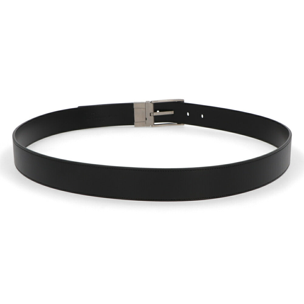 BALLY ベルト ブラック レザー シルバー金具 リバーシブル