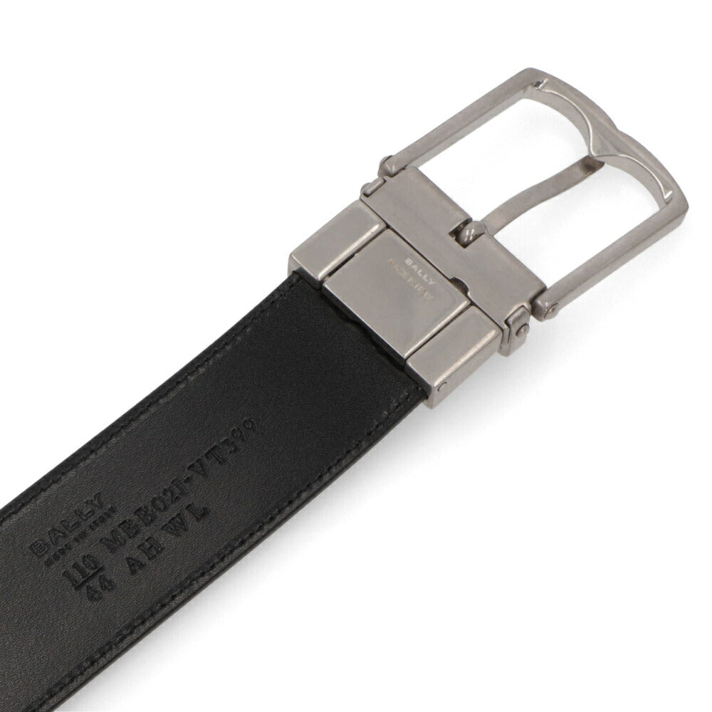 BALLY ベルト ブラック レザー ロゴ エンブレム