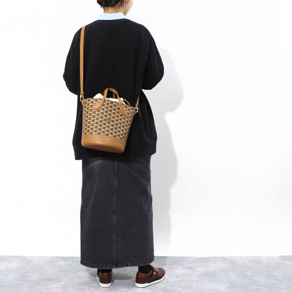 BALLY ショルダーバッグ  8 HOURS ブラウン バケットバッグ